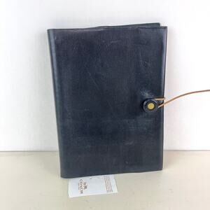 Coach A5 Leather Bound Journal Binder Portfolio Notebook w Grid Paper